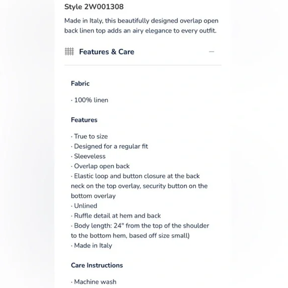 NWT Vineyard Vines Linen Ruffle Tank Blouse S - Picture 13 of 13